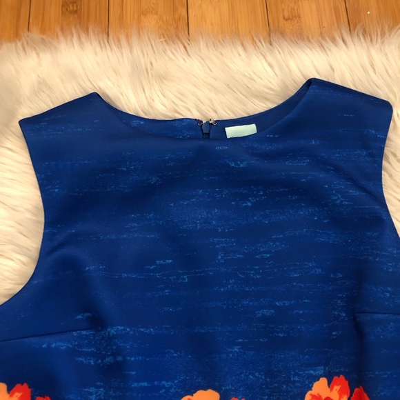 Plenty By Tracy Reese Jane Realistic Floral Daisy Poppies Prints Sheath Dress SP - Picture 4 of 12